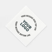 Ihr Logo-Design oder Bild | Fett bearbeitbarer Tex Serviette (Ecke)