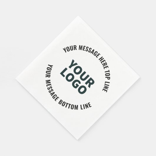 Ihr Logo-Design oder Bild | Fett bearbeitbarer Tex Serviette (Ecke)