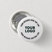 Ihr Logo-Design oder Bild | Fett editierbarer Text Button (Vorne & Hinten)