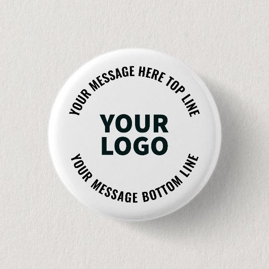 Ihr Logo-Design oder Bild | Fett editierbarer Text Button (Vorderseite)