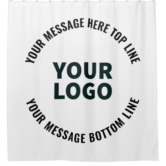 Ihr Logo-Design oder Bild | Fett editierbarer Text Duschvorhang (Vorderseite)