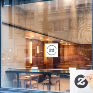 Ihr Logo-Design oder Bild   Fett editierbarer Text Fensteraufkleber