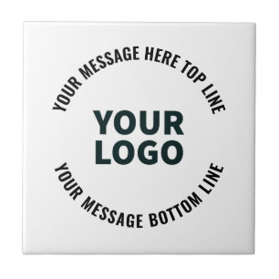 Ihr Logo-Design oder Bild Fett editierbarer Text Fliese