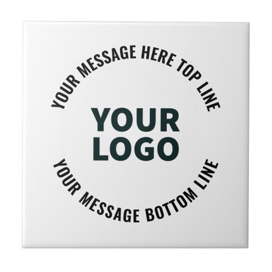 Ihr Logo-Design oder Bild | Fett editierbarer Text Fliese (Vorderseite)