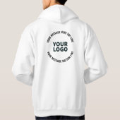 Ihr Logo-Design oder Bild | Fett editierbarer Text Hoodie (Rückseite)