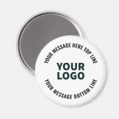 Ihr Logo-Design oder Bild | Fett editierbarer Text Magnet (Vorderseite/Rückseite)