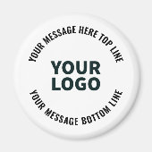 Ihr Logo-Design oder Bild | Fett editierbarer Text Magnet (Vorne)