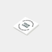 Ihr Logo-Design oder Bild | Fett editierbarer Text Post-it Klebezettel (angewinkelt)