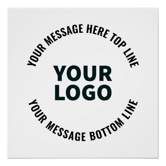 Ihr Logo-Design oder Bild | Fett editierbarer Text Poster (Vorderseite)