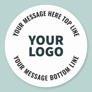 Ihr Logo-Design oder Bild Fett editierbarer Text Runder Aufkleber