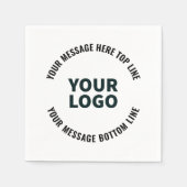 Ihr Logo-Design oder Bild | Fett editierbarer Text Serviette (Vorderseite)