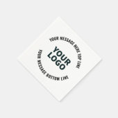 Ihr Logo-Design oder Bild | Fett editierbarer Text Serviette (Ecke)