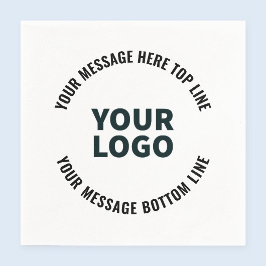 Ihr Logo-Design oder Bild | Fett editierbarer Text Serviette