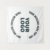 Ihr Logo-Design oder Bild | Fett editierbarer Text Wandteppich (Vorderseite (Horizontal))