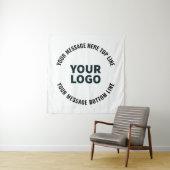 Ihr Logo-Design oder Bild | Fett editierbarer Text Wandteppich (Beispiel)