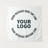 Ihr Logo-Design oder Bild | Fett editierbarer Text Wandteppich (Vorderseite)