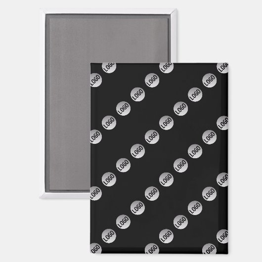 Ihr Logo, Design oder Foto diagonal gekachelt Magnet (Vorderseite/Rückseite)