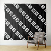 Ihr Logo, Design oder Foto diagonal gekachelt Wandteppich (Beispiel (Horizontal))