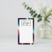 Ihr Logo Dunkler metallischer Shine Erring Card QR Visitenkarte (Stehend Vorderseite)