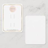 Ihr Logo Dünne Gold Doppelbow Haarschnitt Display Visitenkarte (Vorne/Hinten)