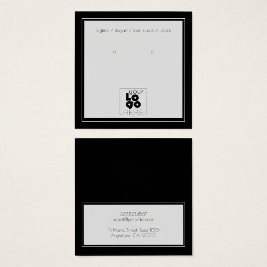 Ihr Logo Einfache, moderne schwarze Ohrhörer-Grafi (Vorne & Hinten)