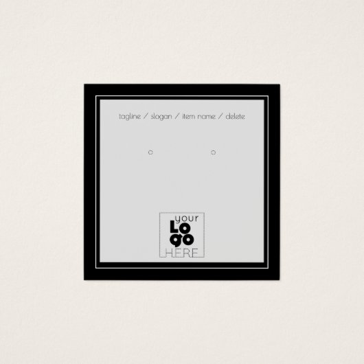 Ihr Logo Einfache, moderne schwarze Ohrhörer-Grafi (Vorderseite)