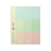 Ihr Logo Einfache Pastellfarben Undatter Wochenpla Notizblock (Rotiert)