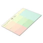 Ihr Logo Einfache Pastellfarben Undatter Wochenpla Notizblock (angewinkelt)