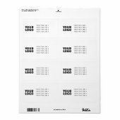 IHR LOGO | Einfache weiße Rücksendeadresse (Vorne)