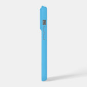 Ihr Logo | Einfacher Logoaustausch Sky Blue iPhone Hülle (Linke Seite)