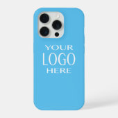 Ihr Logo | Einfacher Logoaustausch Sky Blue iPhone Hülle (Rückseite)