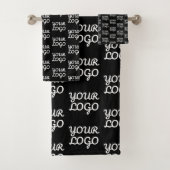 Ihr Logo | Einfaches Muster für wiederholte Logos Badhandtuch Set (Insitu)