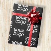 Ihr Logo | Einfaches Muster für wiederholte Logos Geschenkpapier