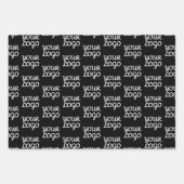 Ihr Logo | Einfaches Muster für wiederholte Logos Geschenkpapier Set (Vorderseite 3)