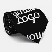 Ihr Logo | Einfaches Muster für wiederholte Logos Krawatte (Gerollt)