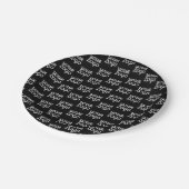 Ihr Logo | Einfaches Muster für wiederholte Logos Pappteller (Schrägansicht)