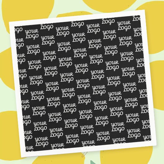 Ihr Logo | Einfaches Muster für wiederholte Logos Serviette