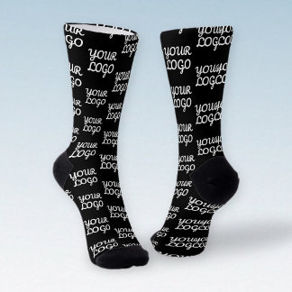 Ihr Logo | Einfaches Muster für wiederholte Logos Socken