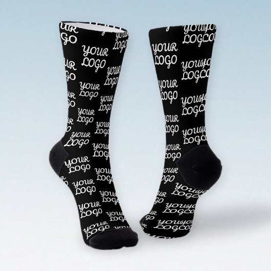 Ihr Logo | Einfaches Muster für wiederholte Logos Socken