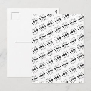 Ihr Logo einfaches sich wiederholendes diagonales  Postkarte