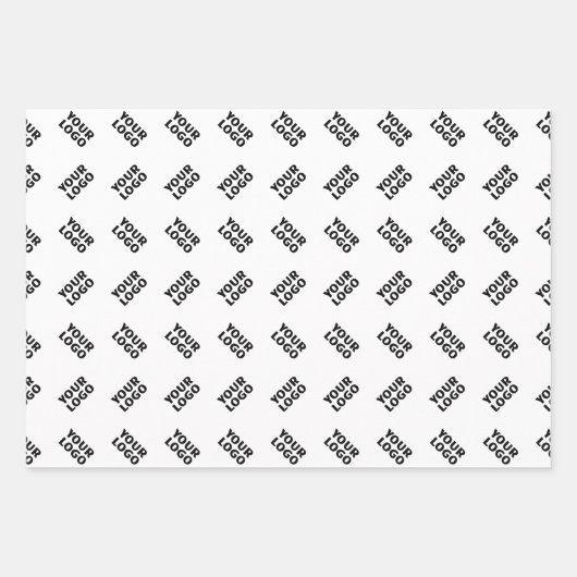 Ihr Logo | Einfaches Wechseln mehrerer Muster Geschenkpapier Set (Vorderseite)