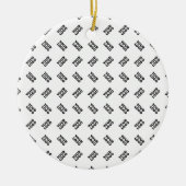 Ihr Logo | Einfaches Wechseln mehrerer Muster Keramik Ornament (Vorne)