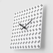 Ihr Logo | Einfaches Wechseln mehrerer Muster Quadratische Wanduhr (Winkel)