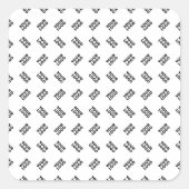 Ihr Logo | Einfaches Wechseln mehrerer Muster Quadratischer Aufkleber (Vorderseite)