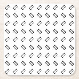 Ihr Logo | Einfaches Wechseln mehrerer Muster Rechteckiger Pappuntersetzer