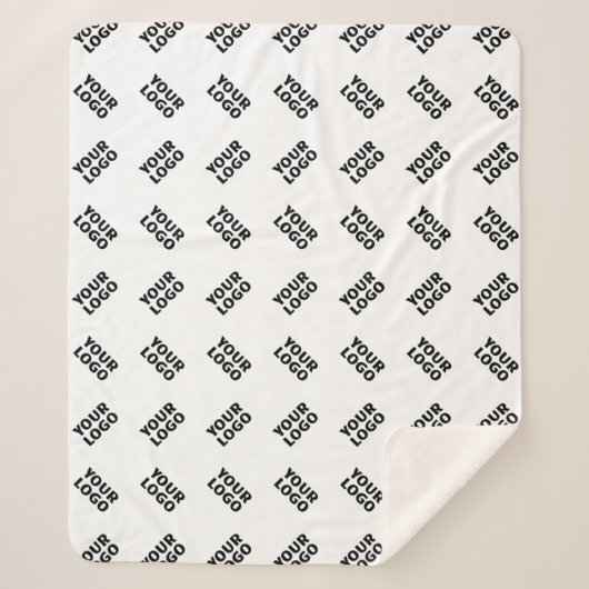 Ihr Logo | Einfaches Wechseln mehrerer Muster Sherpadecke (Vorderseite)