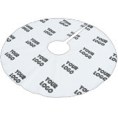 Ihr Logo | Einfaches Wiederholen von Logos Polyester Weihnachtsbaumdecke (Schrägansicht)
