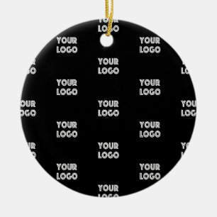 Ihr Logo Einfaches Wiederholungslogo   Schwarz Keramik Ornament