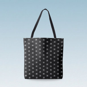 Ihr Logo Einfaches Wiederholungslogo   Schwarz Tasche
