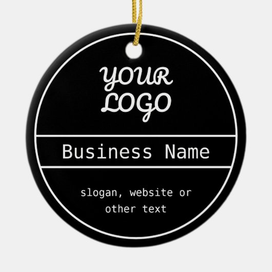 Ihr Logo | Einzigartig bearbeitbares Geschäftsdesi Keramik Ornament (Vorne)
